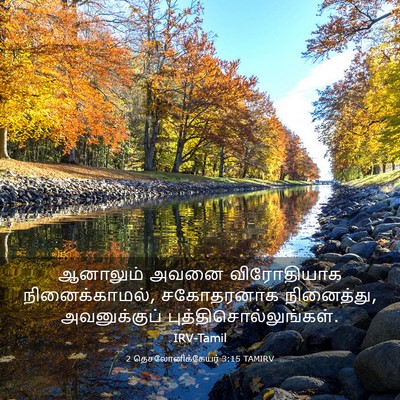 Picture 03 - 2 தெசலோனிக்கேயர் 3:15 TAMIRV - ஆனாலும் அவனை - Bible Verse Picture