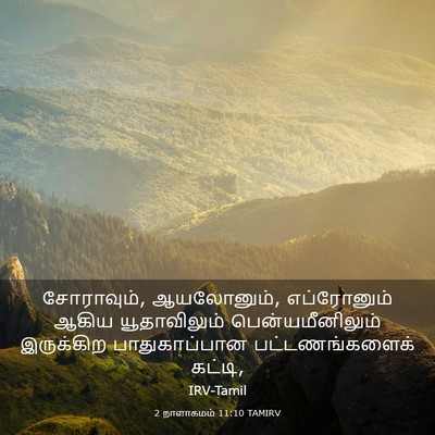 Picture 03 - 2 நாளாகமம் 11:10 TAMIRV - சோராவும், - Bible Verse Picture