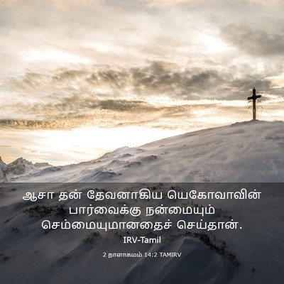 Picture 03 - 2 நாளாகமம் 14:2 TAMIRV - ஆசா தன் தேவனாகிய - Bible Verse Picture