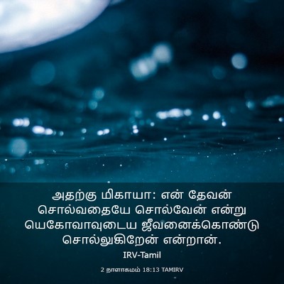 Picture 03 - 2 நாளாகமம் 18:13 TAMIRV - அதற்கு மிகாயா: என் - Bible Verse Picture