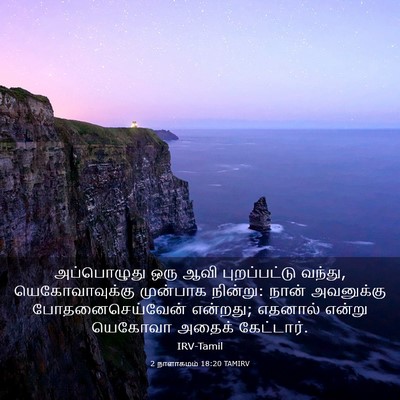 Picture 03 - 2 நாளாகமம் 18:20 TAMIRV - அப்பொழுது ஒரு ஆவி - Bible Verse Picture