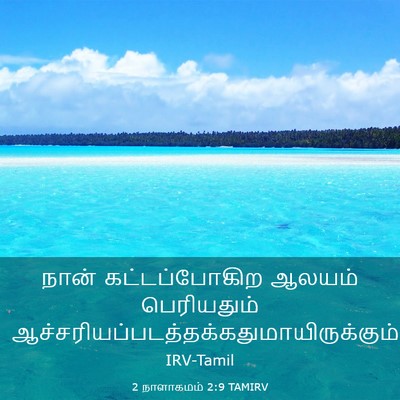 Picture 03 - 2 நாளாகமம் 2:9 TAMIRV - நான் கட்டப்போகிற - Bible Verse Picture