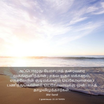 Picture 03 - 2 நாளாகமம் 20:18 TAMIRV - அப்பொழுது யோசபாத் - Bible Verse Picture