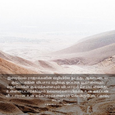 Picture 03 - 2 நாளாகமம் 21:13 TAMIRV - இஸ்ரவேல் - Bible Verse Picture