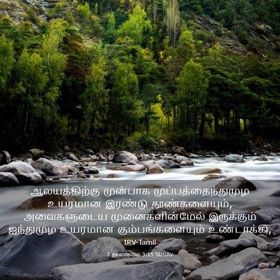Picture 03 - 2 நாளாகமம் 3:15 TAMIRV - ஆலயத்திற்கு - Bible Verse Picture