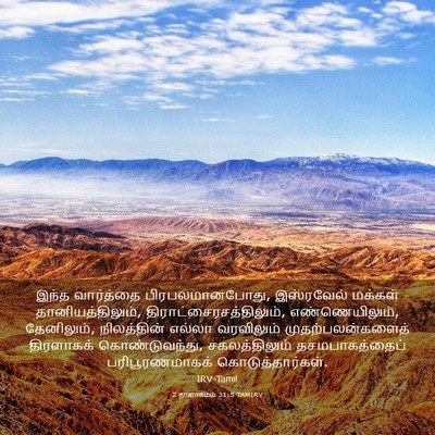 Picture 03 - 2 நாளாகமம் 31:5 TAMIRV - இந்த வார்த்தை - Bible Verse Picture