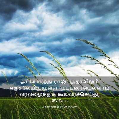 Picture 03 - 2 நாளாகமம் 34:29 TAMIRV - அப்பொழுது ராஜா - Bible Verse Picture