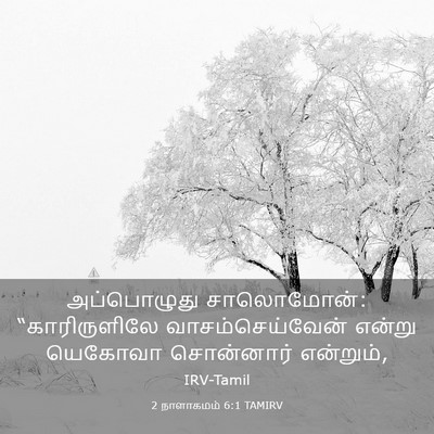 Picture 03 - 2 நாளாகமம் 6:1 TAMIRV - அப்பொழுது - Bible Verse Picture
