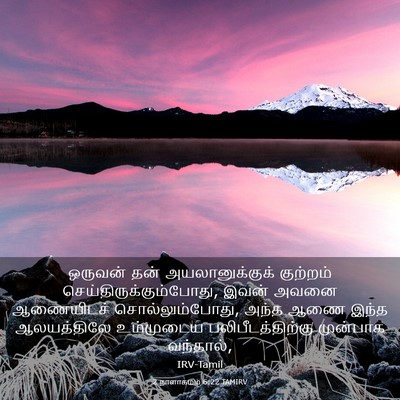 Picture 03 - 2 நாளாகமம் 6:22 TAMIRV - ஒருவன் தன் - Bible Verse Picture