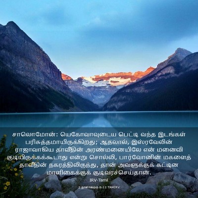 Picture 03 - 2 நாளாகமம் 8:11 TAMIRV - சாலொமோன்: - Bible Verse Picture