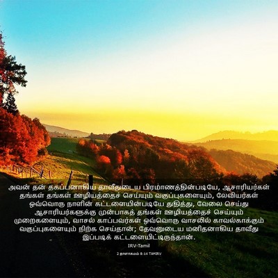 Picture 03 - 2 நாளாகமம் 8:14 TAMIRV - அவன் தன் - Bible Verse Picture