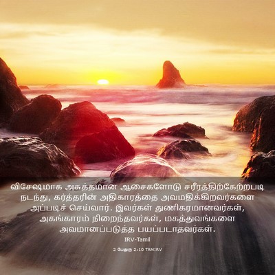 Picture 03 - 2 பேதுரு 2:10 TAMIRV - விசேஷமாக - Bible Verse Picture