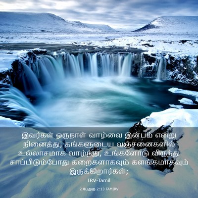 Picture 03 - 2 பேதுரு 2:13 TAMIRV - இவர்கள் ஒருநாள் - Bible Verse Picture