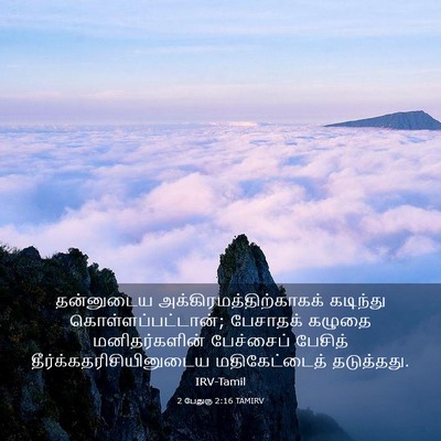 Picture 03 - 2 பேதுரு 2:16 TAMIRV - தன்னுடைய - Bible Verse Picture