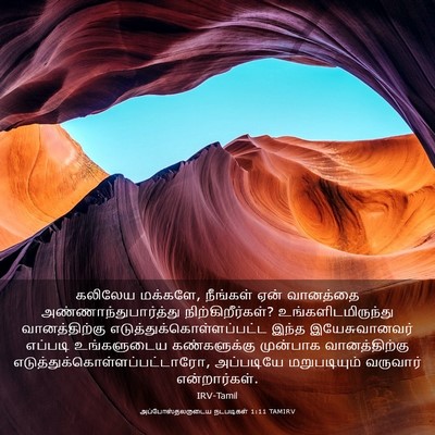 Picture 03 - அப்போஸ்தலருடைய நடபடிகள் 1:11 TAMIRV - கலிலேய மக்களே, - Bible Verse Picture