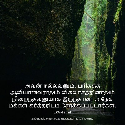 Picture 03 - அப்போஸ்தலருடைய நடபடிகள் 11:24 TAMIRV - அவன் நல்லவனும், - Bible Verse Picture
