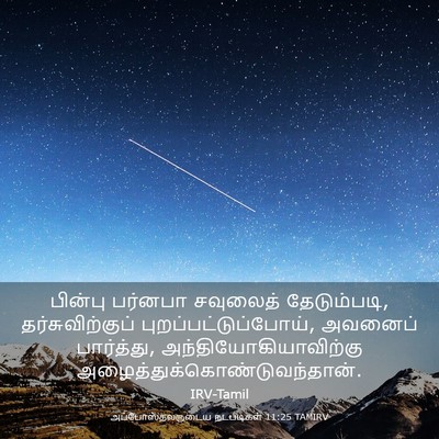 Picture 03 - அப்போஸ்தலருடைய நடபடிகள் 11:25 TAMIRV - பின்பு பர்னபா - Bible Verse Picture