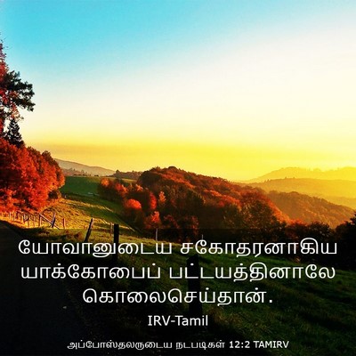 Picture 03 - அப்போஸ்தலருடைய நடபடிகள் 12:2 TAMIRV - யோவானுடைய - Bible Verse Picture