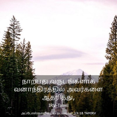 Picture 03 - அப்போஸ்தலருடைய நடபடிகள் 13:18 TAMIRV - நாற்பது - Bible Verse Picture