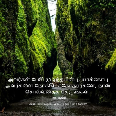 Picture 03 - அப்போஸ்தலருடைய நடபடிகள் 15:13 TAMIRV - அவர்கள் பேசி - Bible Verse Picture