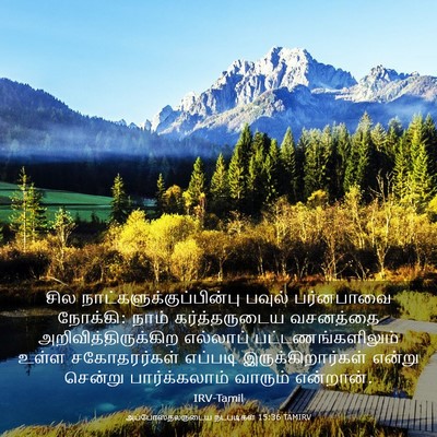 Picture 03 - அப்போஸ்தலருடைய நடபடிகள் 15:36 TAMIRV - சில - Bible Verse Picture