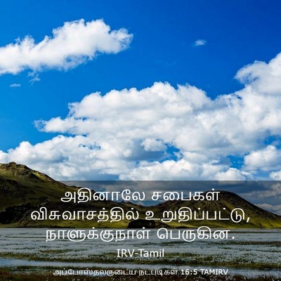 Picture 03 - அப்போஸ்தலருடைய நடபடிகள் 16:5 TAMIRV - அதினாலே சபைகள் - Bible Verse Picture