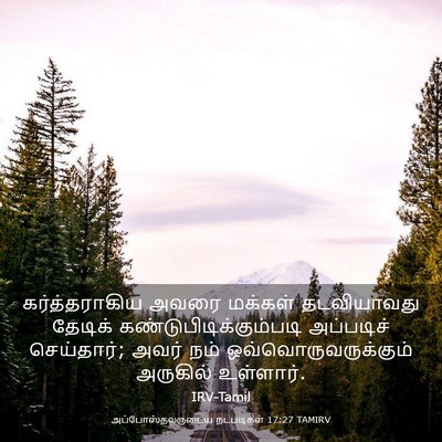Picture 03 - அப்போஸ்தலருடைய நடபடிகள் 17:27 TAMIRV - கர்த்தராகிய அவரை - Bible Verse Picture