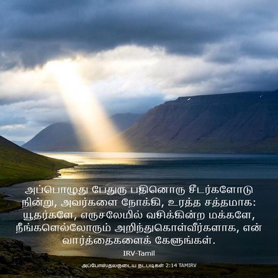 Picture 03 - அப்போஸ்தலருடைய நடபடிகள் 2:14 TAMIRV - அப்பொழுது பேதுரு - Bible Verse Picture