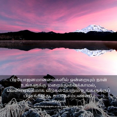 Picture 03 - அப்போஸ்தலருடைய நடபடிகள் 20:20 TAMIRV -  - Bible Verse Picture