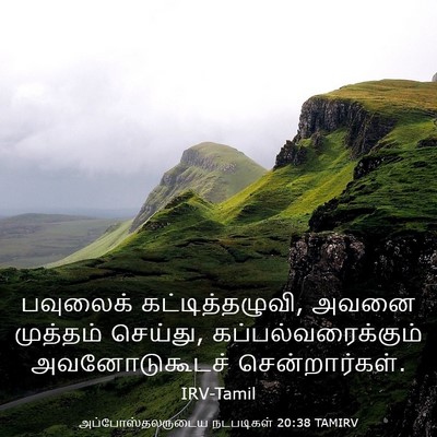 Picture 03 - அப்போஸ்தலருடைய நடபடிகள் 20:38 TAMIRV - பவுலைக் - Bible Verse Picture