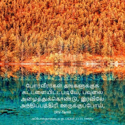 Picture 03 - அப்போஸ்தலருடைய நடபடிகள் 23:31 TAMIRV - போர்வீரர்கள் - Bible Verse Picture
