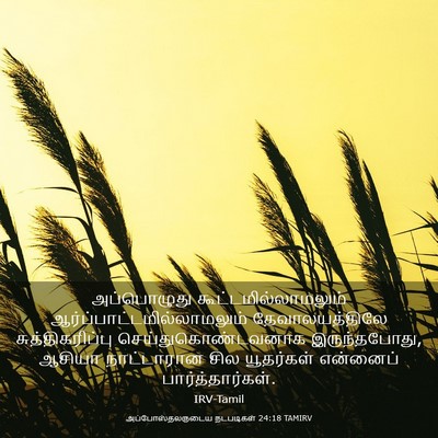 Picture 03 - அப்போஸ்தலருடைய நடபடிகள் 24:18 TAMIRV - அப்பொழுது - Bible Verse Picture