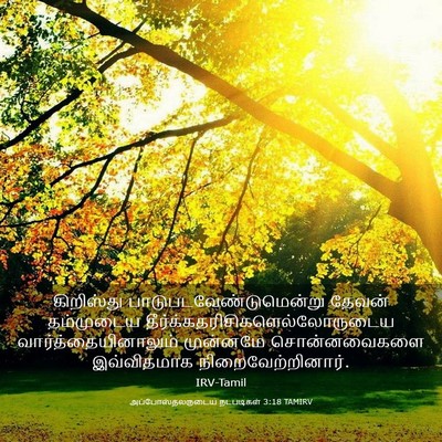 Picture 03 - அப்போஸ்தலருடைய நடபடிகள் 3:18 TAMIRV - கிறிஸ்து - Bible Verse Picture