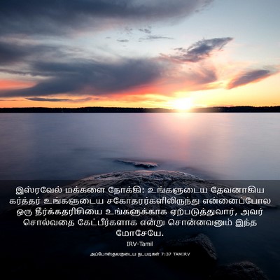 Picture 03 - அப்போஸ்தலருடைய நடபடிகள் 7:37 TAMIRV - இஸ்ரவேல் மக்களை - Bible Verse Picture