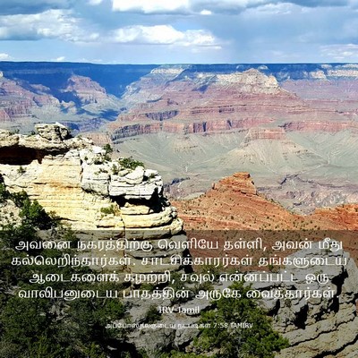 Picture 03 - அப்போஸ்தலருடைய நடபடிகள் 7:58 TAMIRV - அவனை நகரத்திற்கு - Bible Verse Picture
