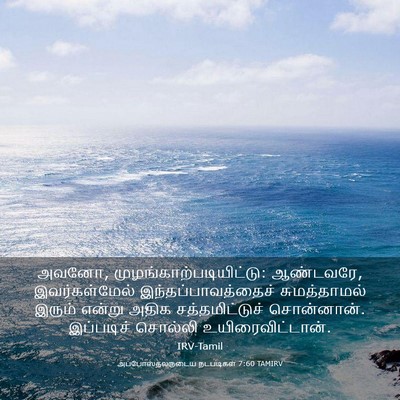 Picture 03 - அப்போஸ்தலருடைய நடபடிகள் 7:60 TAMIRV - அவனோ, - Bible Verse Picture