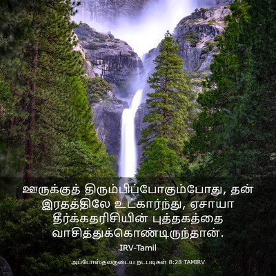 Picture 03 - அப்போஸ்தலருடைய நடபடிகள் 8:28 TAMIRV - ஊருக்குத் - Bible Verse Picture