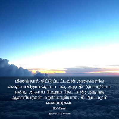 Picture 03 - ஆகாய் 2:13 TAMIRV - பிணத்தால் - Bible Verse Picture