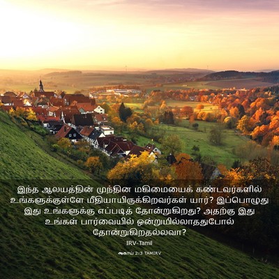 Picture 03 - ஆகாய் 2:3 TAMIRV - இந்த ஆலயத்தின் - Bible Verse Picture