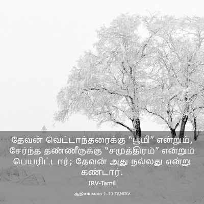 Picture 03 - ஆதியாகமம் 1:10 TAMIRV - தேவன் - Bible Verse Picture