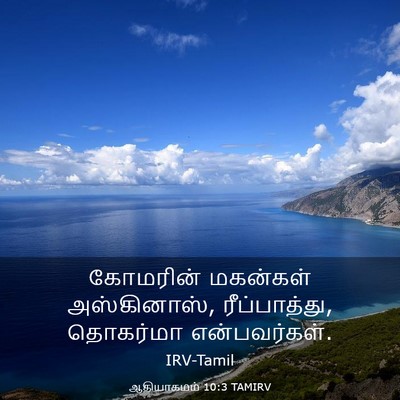 Picture 03 - ஆதியாகமம் 10:3 TAMIRV - கோமரின் மகன்கள் - Bible Verse Picture