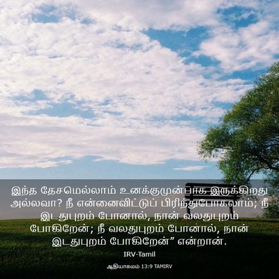 Picture 03 - ஆதியாகமம் 13:9 TAMIRV - இந்த தேசமெல்லாம் - Bible Verse Picture