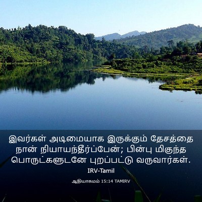 Picture 03 - ஆதியாகமம் 15:14 TAMIRV - இவர்கள் அடிமையாக - Bible Verse Picture