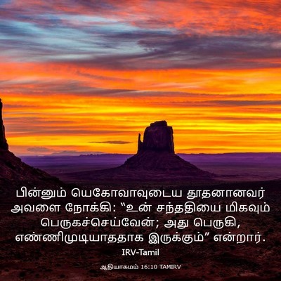 Picture 03 - ஆதியாகமம் 16:10 TAMIRV - பின்னும் - Bible Verse Picture
