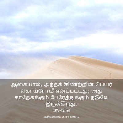 Picture 03 - ஆதியாகமம் 16:14 TAMIRV - ஆகையால், அந்தக் - Bible Verse Picture