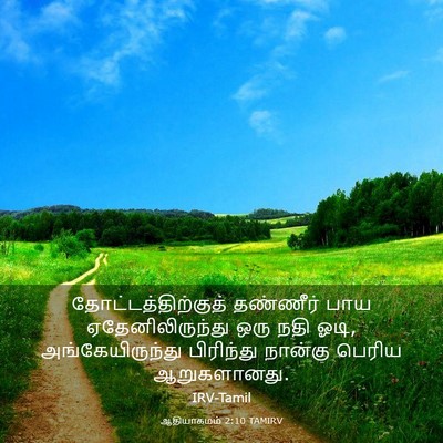 Picture 03 - ஆதியாகமம் 2:10 TAMIRV - தோட்டத்திற்குத் - Bible Verse Picture