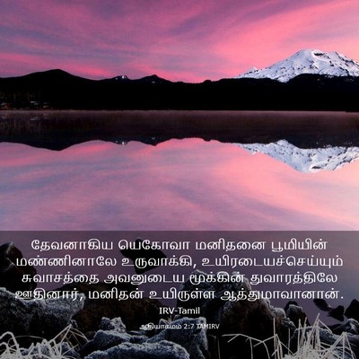 Picture 03 - ஆதியாகமம் 2:7 TAMIRV - தேவனாகிய யெகோவா - Bible Verse Picture