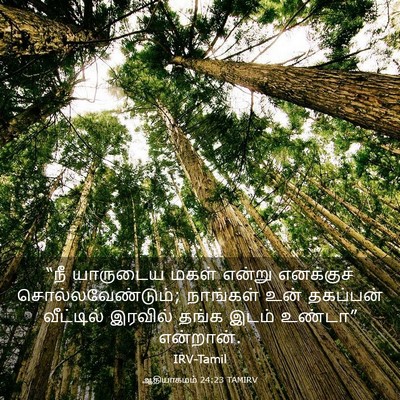 Picture 03 - ஆதியாகமம் 24:23 TAMIRV - “நீ யாருடைய மகள் - Bible Verse Picture