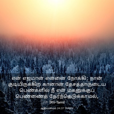 Picture 03 - ஆதியாகமம் 24:37 TAMIRV - என் எஜமான் என்னை - Bible Verse Picture