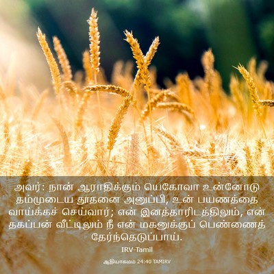 Picture 03 - ஆதியாகமம் 24:40 TAMIRV - அவர்: நான் - Bible Verse Picture